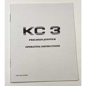 KC 3 Precision Joystick OPERATING INSTRUCTIONS Manual ONLY 275108 EUC